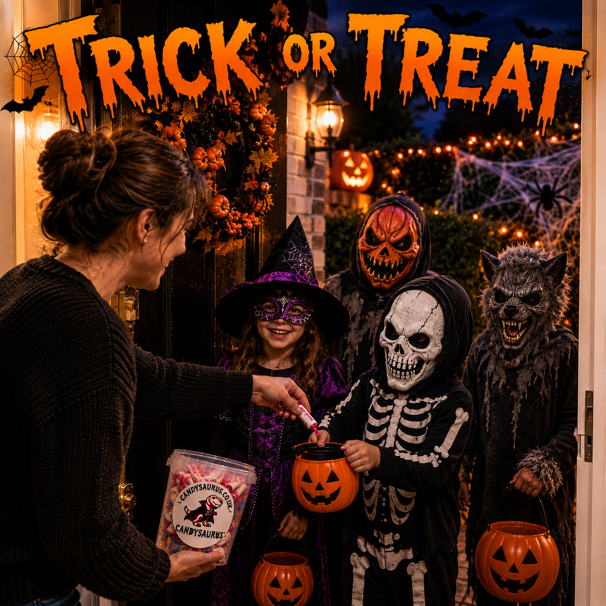 Halloween Sweets Bucket – Trick or Treat Sweets, Mixed Sweets & Individually Wrapped Treats