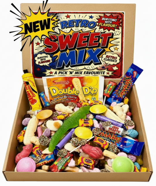 Retro Sweets Mix Gift Box, Pick & Mix Retro Sweets Hamper 1kg