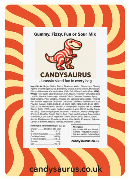 Candysaurus Fizzy Mix - large Pick and Mix Assorted Sweets, 800g Pick n Mix Sweets