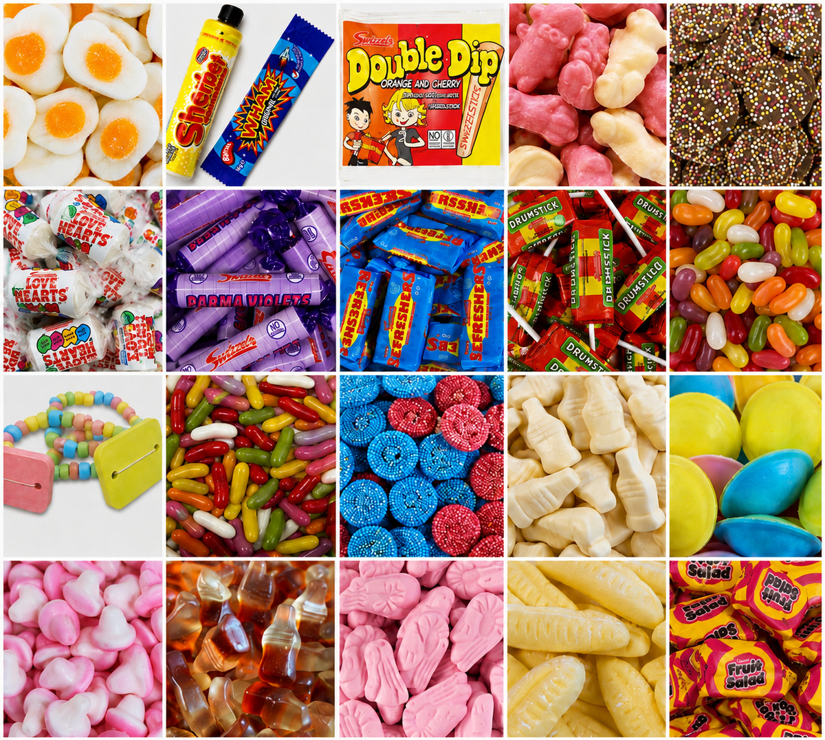 Retro Sweets Mix Gift Box, Pick & Mix Retro Sweets Hamper 1kg