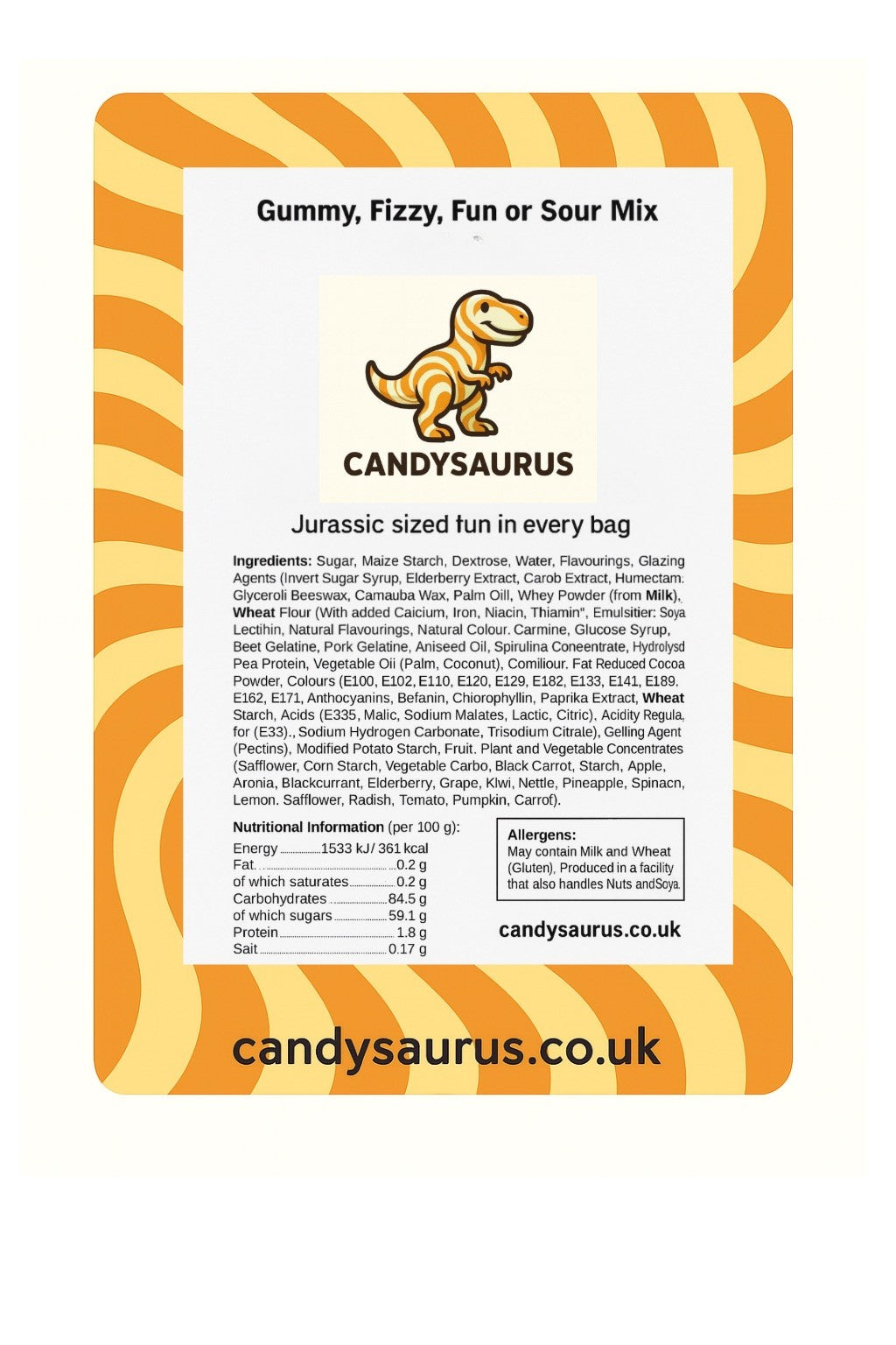 Candysaurus Sour Pick & Mix Sweet Platter