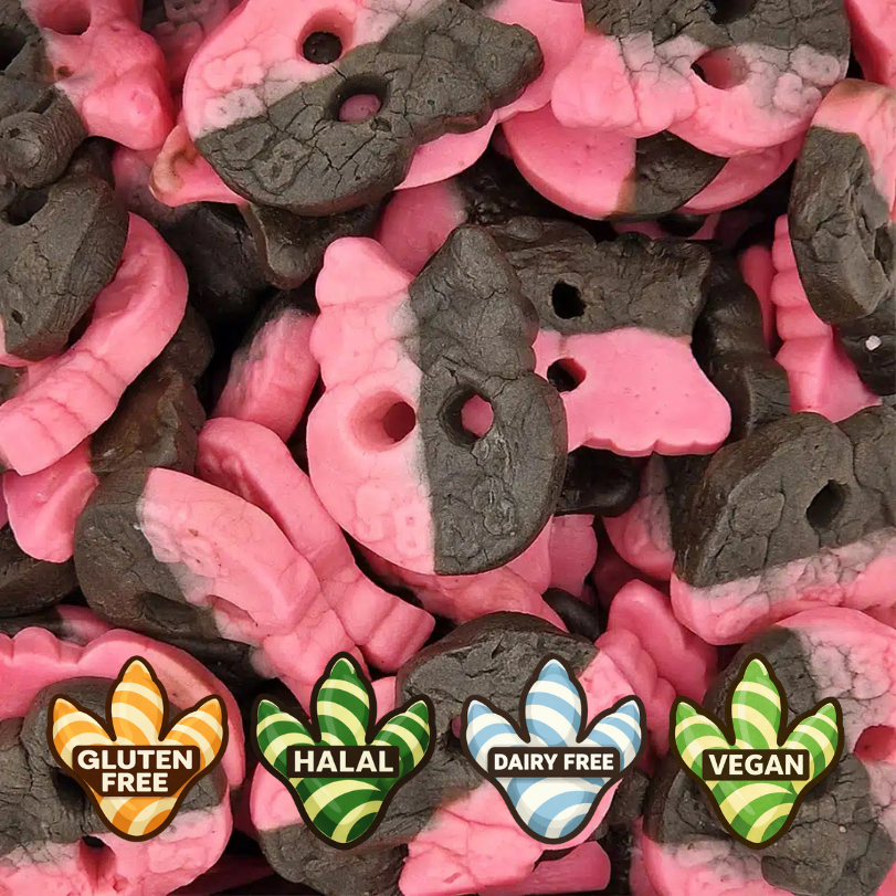 BUBS Raspberry Liquorice Skulls