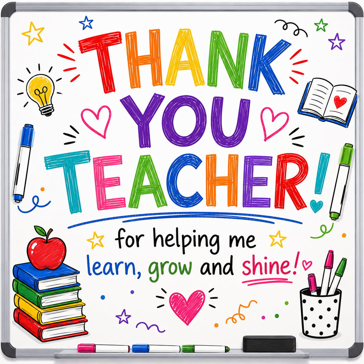 Teacher Gift Box, Thank You Teacher Present, Pick & Mix Sweets Hamper, 1kg Assorted Candy Selection, End of Term Gift (1KG) Candysaurus