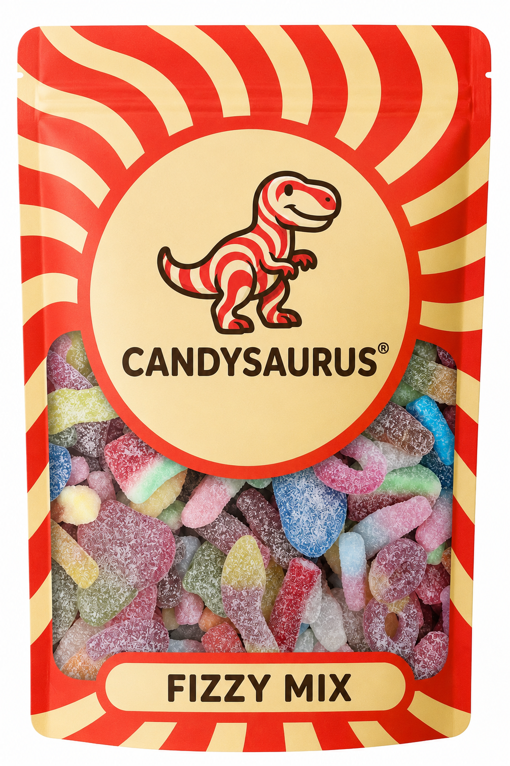 Candysaurus Fizzy Mix - large Pick and Mix Assorted Sweets, 800g Pick n Mix Sweets